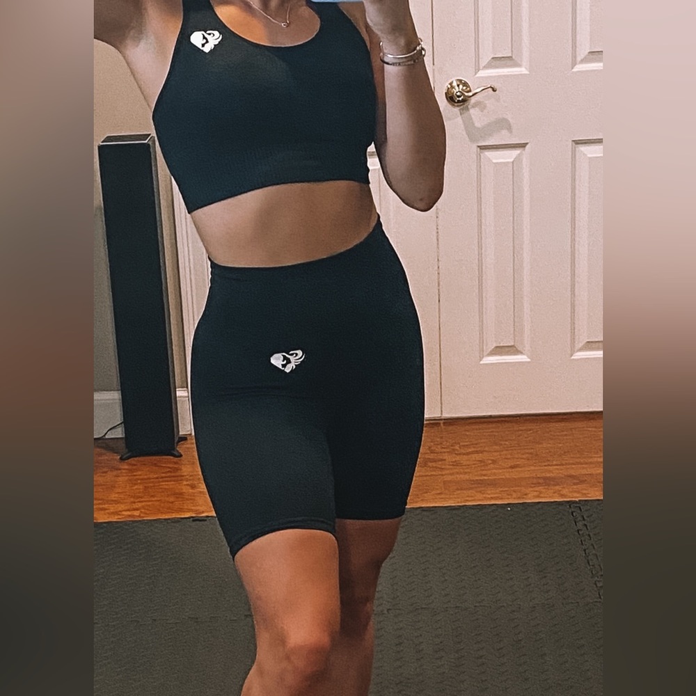 WOMENS BEST BIKER SHORTS - POWER SEAMLESS - BLACK - SMALL